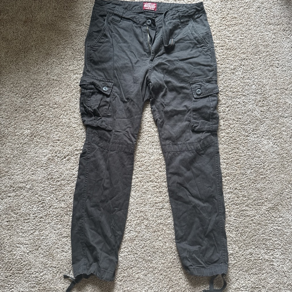 Dark Gray Drawstring Cargo Pants